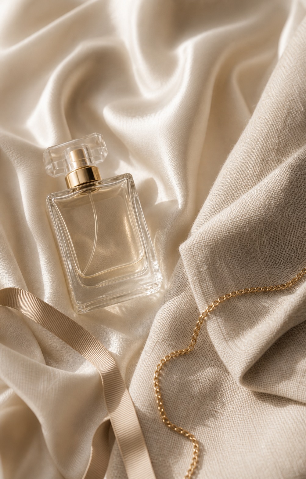 Perfume on soft fabric