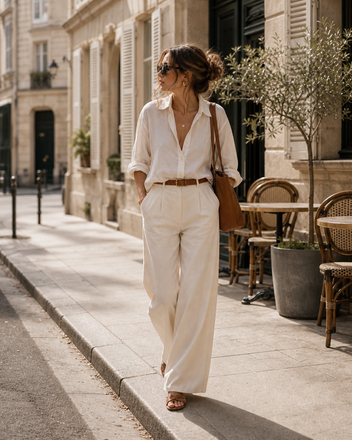 European street in warm daylight